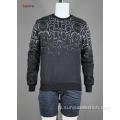 Heren Jacquard Sweatshirt met lange mouwen zonder capuchon